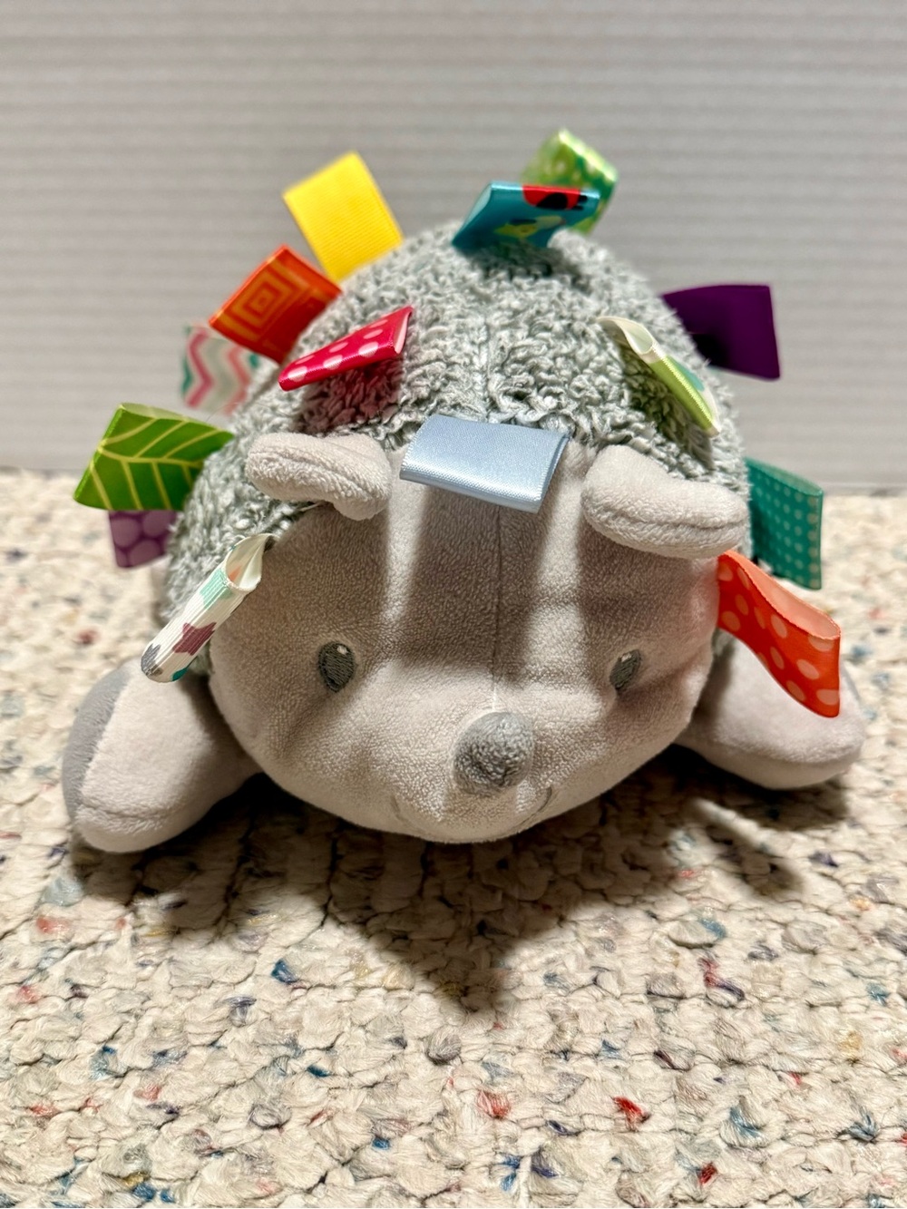 Mary Meyer Taggies Signature Collection Grey Hedgehog Sensory Plush